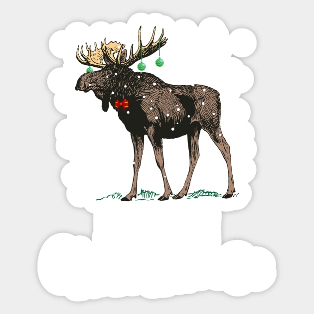 Merry Christmoose Sticker by CeeGunn